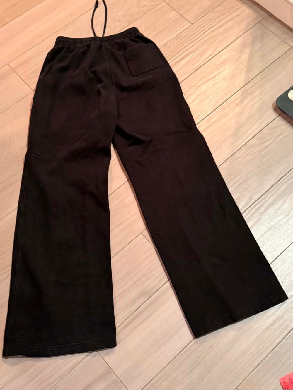 Wide-Leg Black Drawstring Jogger Pants for Women XS 24in waist - Picture 3 of 6